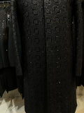Majestic All-Front Hand-Embroidered Black Sherwani