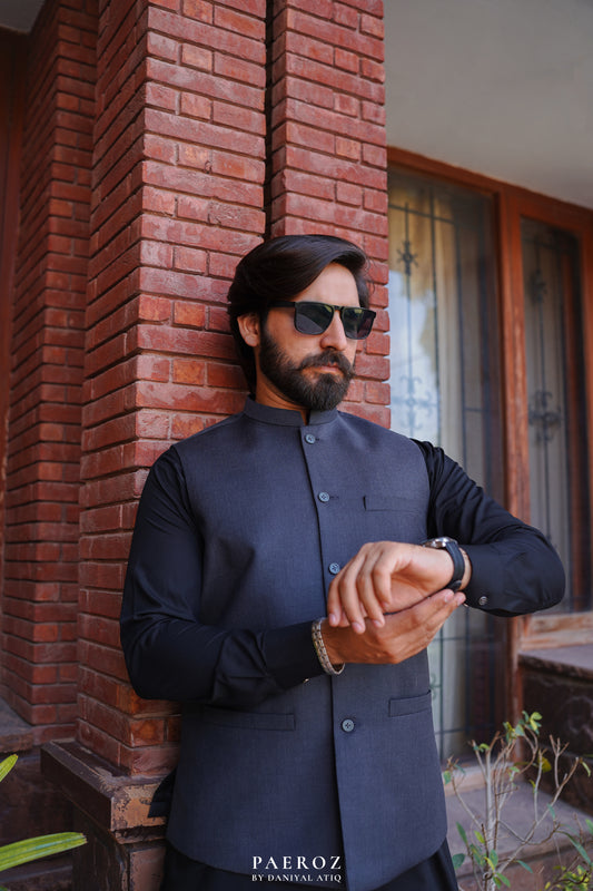 TRENDING DARK GREY WAIST COAT