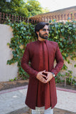 MAHROON DESIGNER SHERWANI (CELEBRITY SPECIAL)