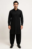 Black Wash & Wear Kurta Shalwar – Shirt Collar