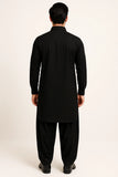 Black Wash & Wear Kurta Shalwar – Shirt Collar