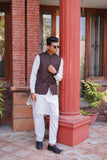 CHOCOLATE BROWN PLAIN WAIST COAT