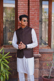 CHOCOLATE BROWN PLAIN WAIST COAT