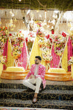 Royal Pink Embroidered Prince Coat Set – Wedding & Mehndi Wear