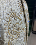 Fone Prince Coat – Handcrafted Front Work | Soft Bukram, Premium Fabric