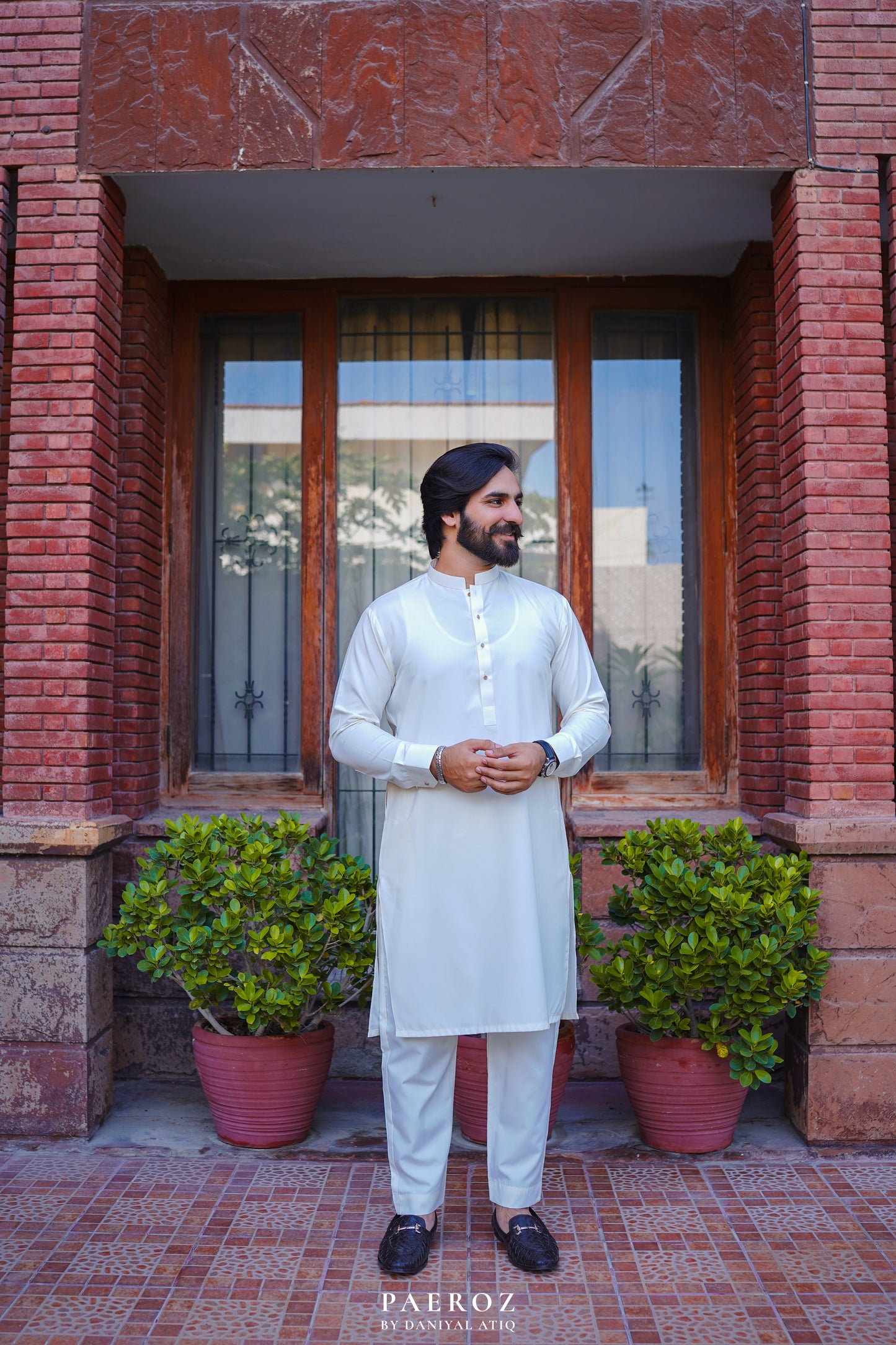 Plain Off White Kurta Pajama