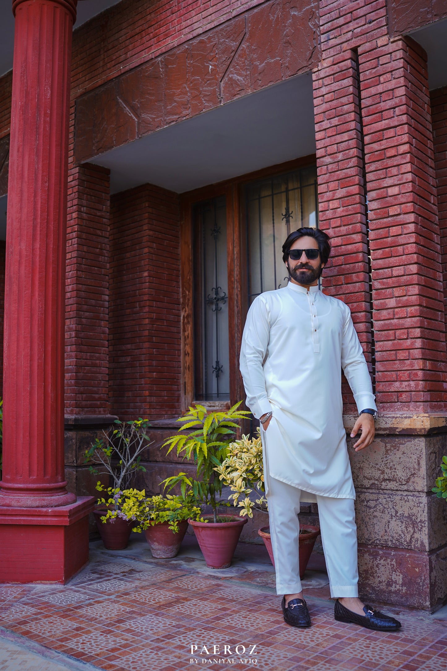 Plain Off White Kurta Pajama
