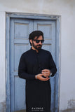 PLAIN BLACK KURTA PAJAMA