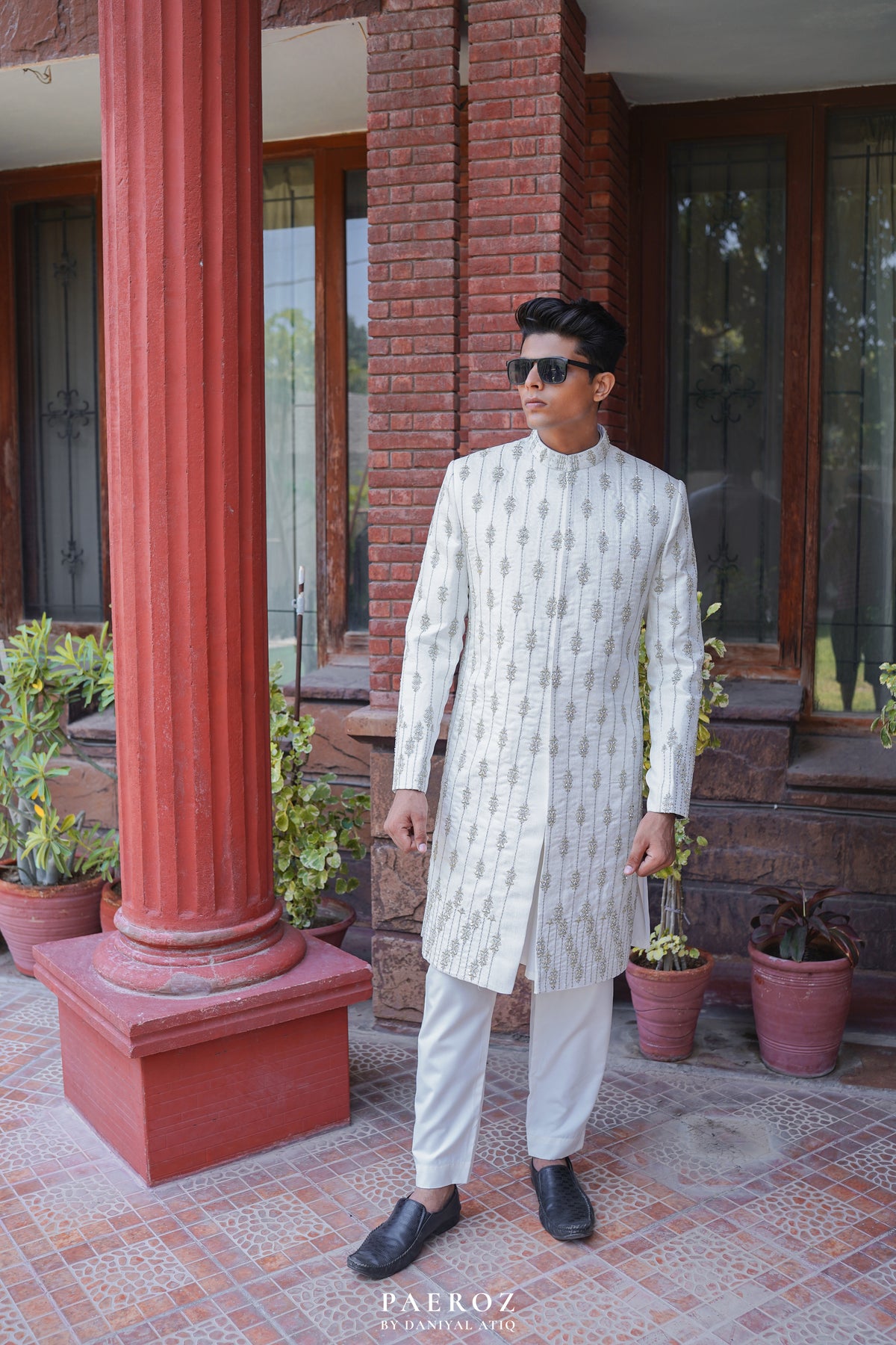 WHITE SHERWANI DESIGNER SPECIAL