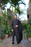 Classic Black Heavily Embroidered Kurta With Sequin Work