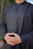 Classic Black Heavily Embroidered Kurta With Sequin Work