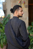 Classic Black Heavily Embroidered Kurta With Sequin Work