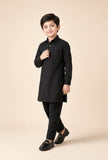 Jet Black Kurta Pajama — Kids