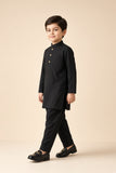 Jet Black Kurta Pajama — Kids