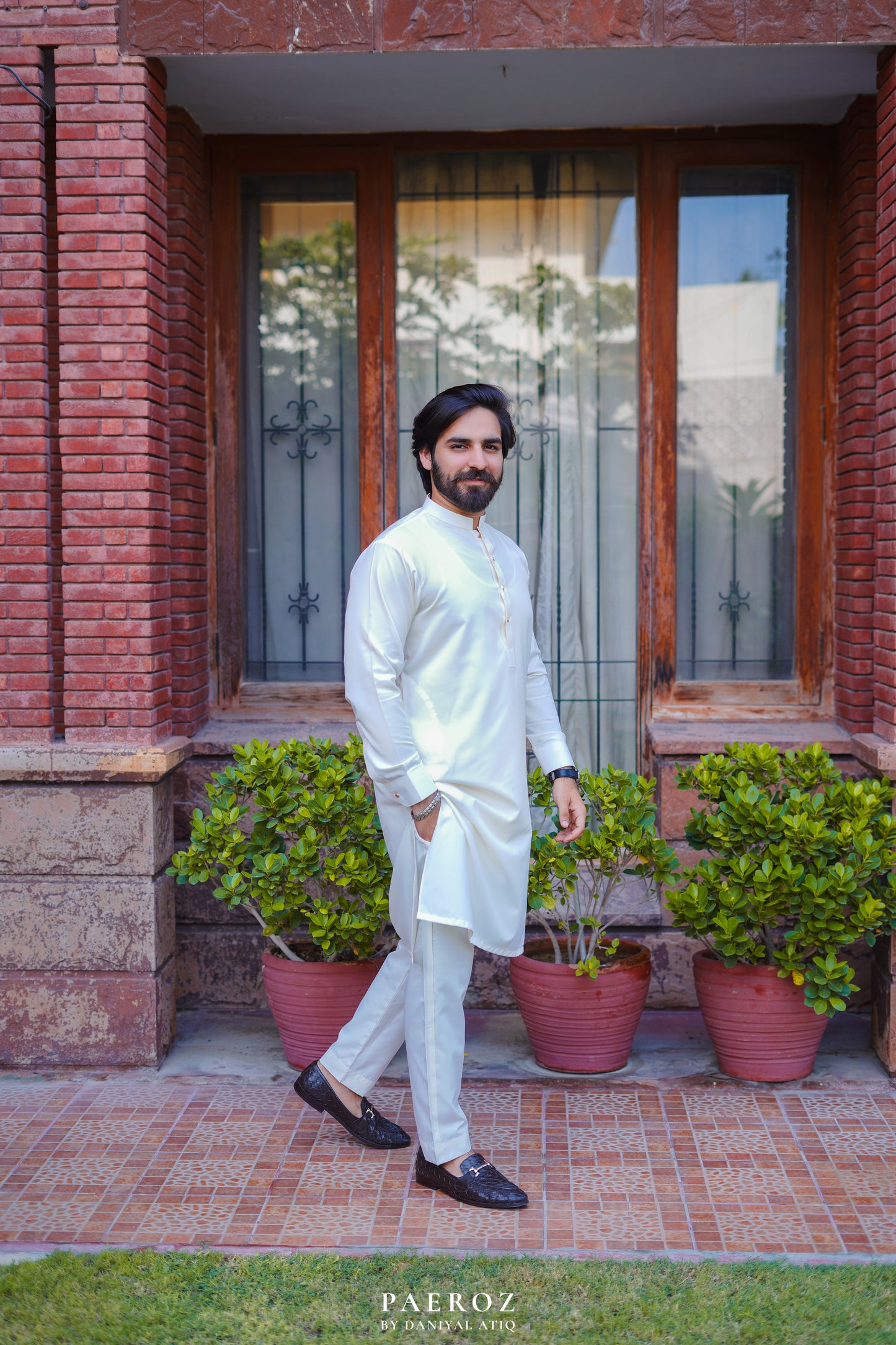 Plain Off White Kurta Pajama