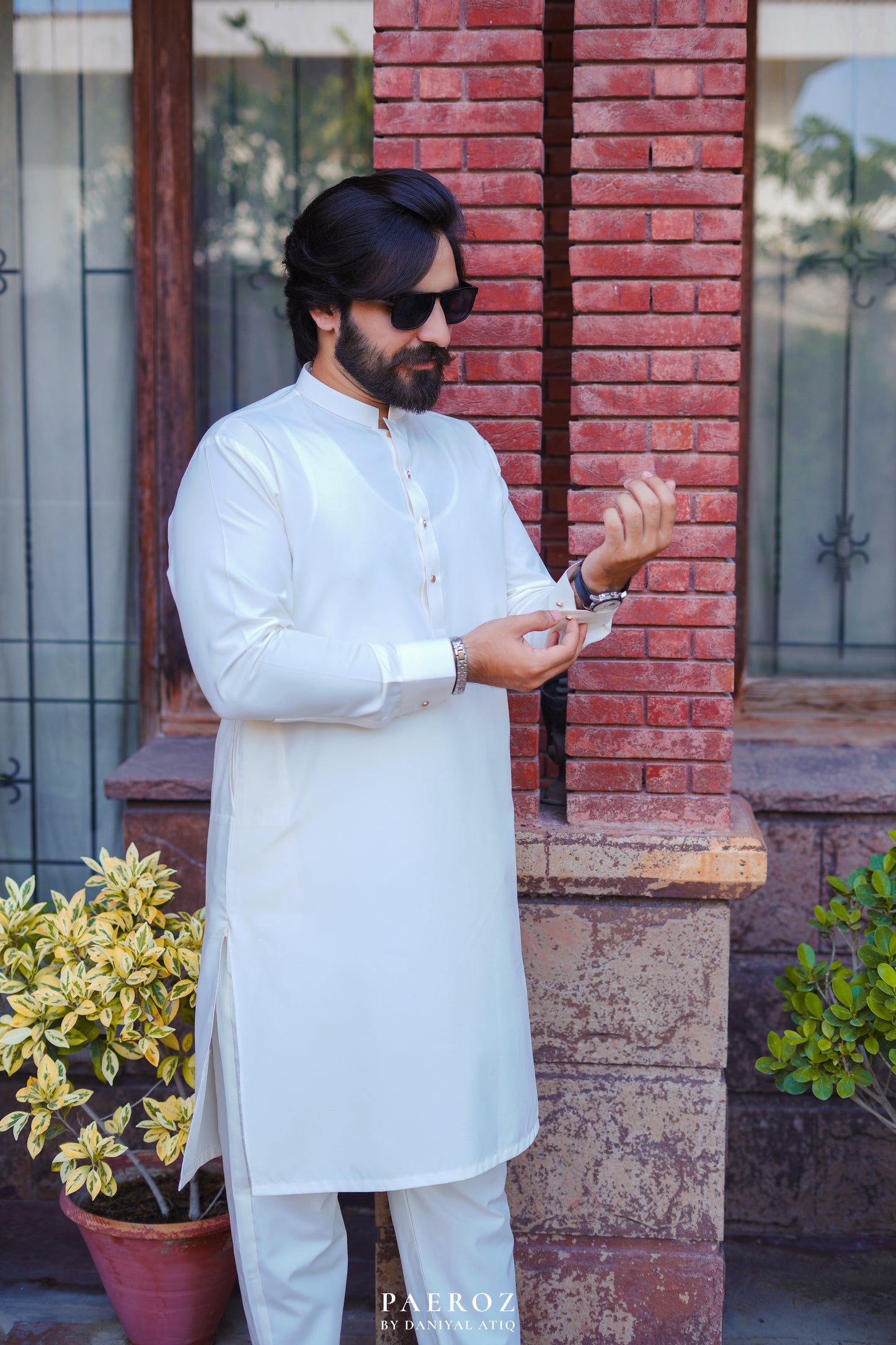 Plain Off White Kurta Pajama