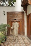 Golden Dark Hand-Work Sherwani – Royal Wedding Package