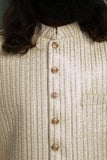 Luxurious Off-White Sherwani with Intricate Embroidery and Sequin Work