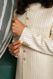 Luxurious Off-White Sherwani with Intricate Embroidery and Sequin Work