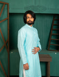 Sky Blue CHIKANKARI KURTA