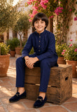 Navy Blue Kurta Pajama — Kids