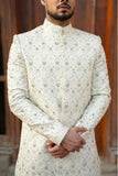 Premium Off-White Fully Embroidered Sherwani