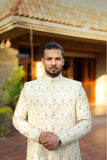 Premium Off-White Fully Embroidered Sherwani