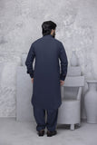 "Classic Shirt Colar Navy Blue Kurta Shalwar"